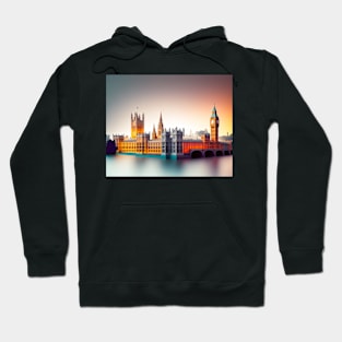 3D Effect Papercut Art - Cityscape Scene Hoodie